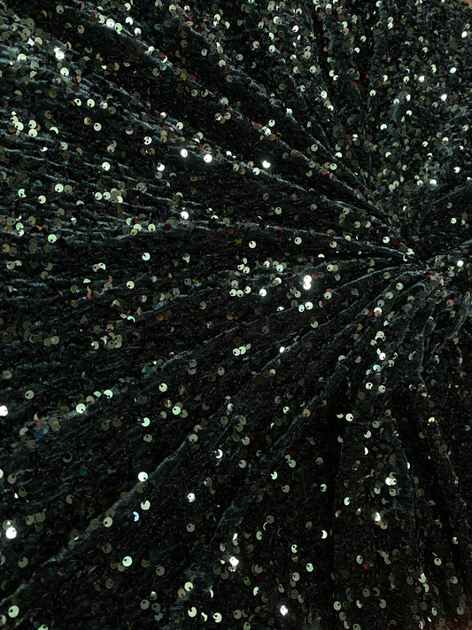 Green Sequenced Velvet
