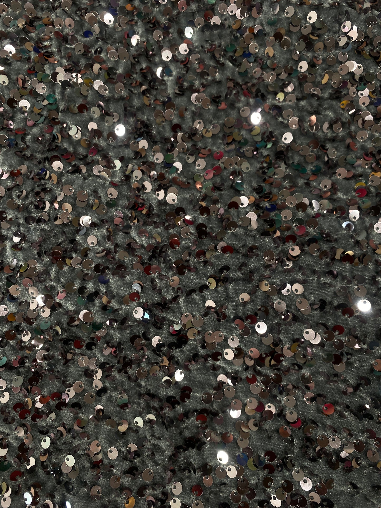 Grey Sequenced Velvet