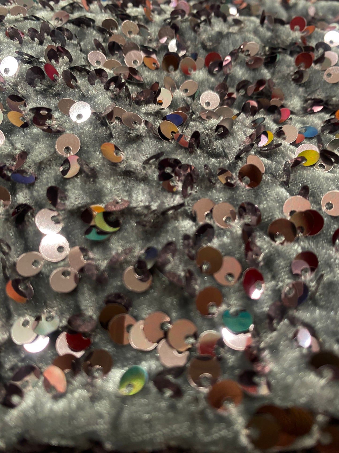 Grey Sequenced Velvet