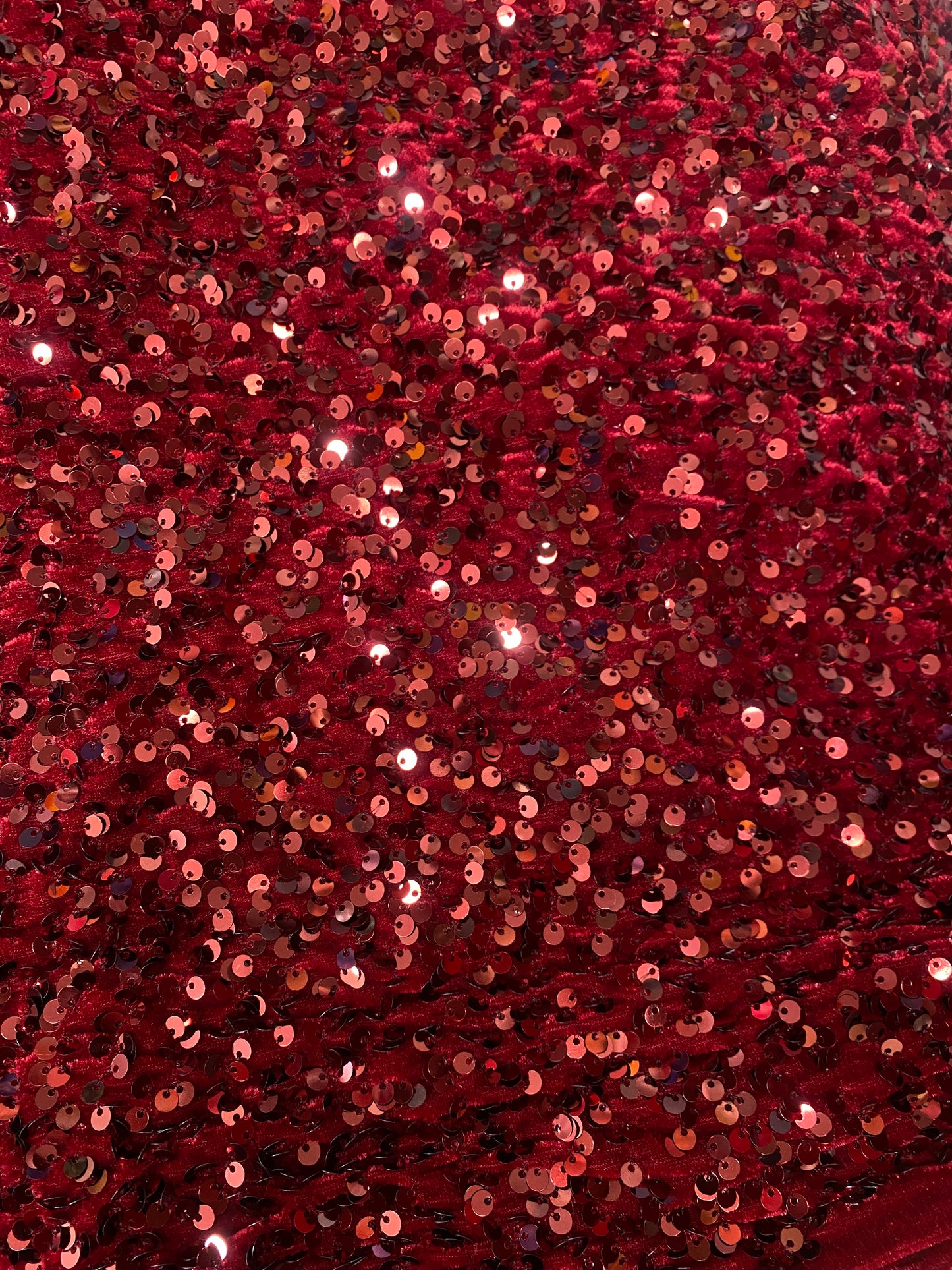 Deep Red Sequenced Velvet
