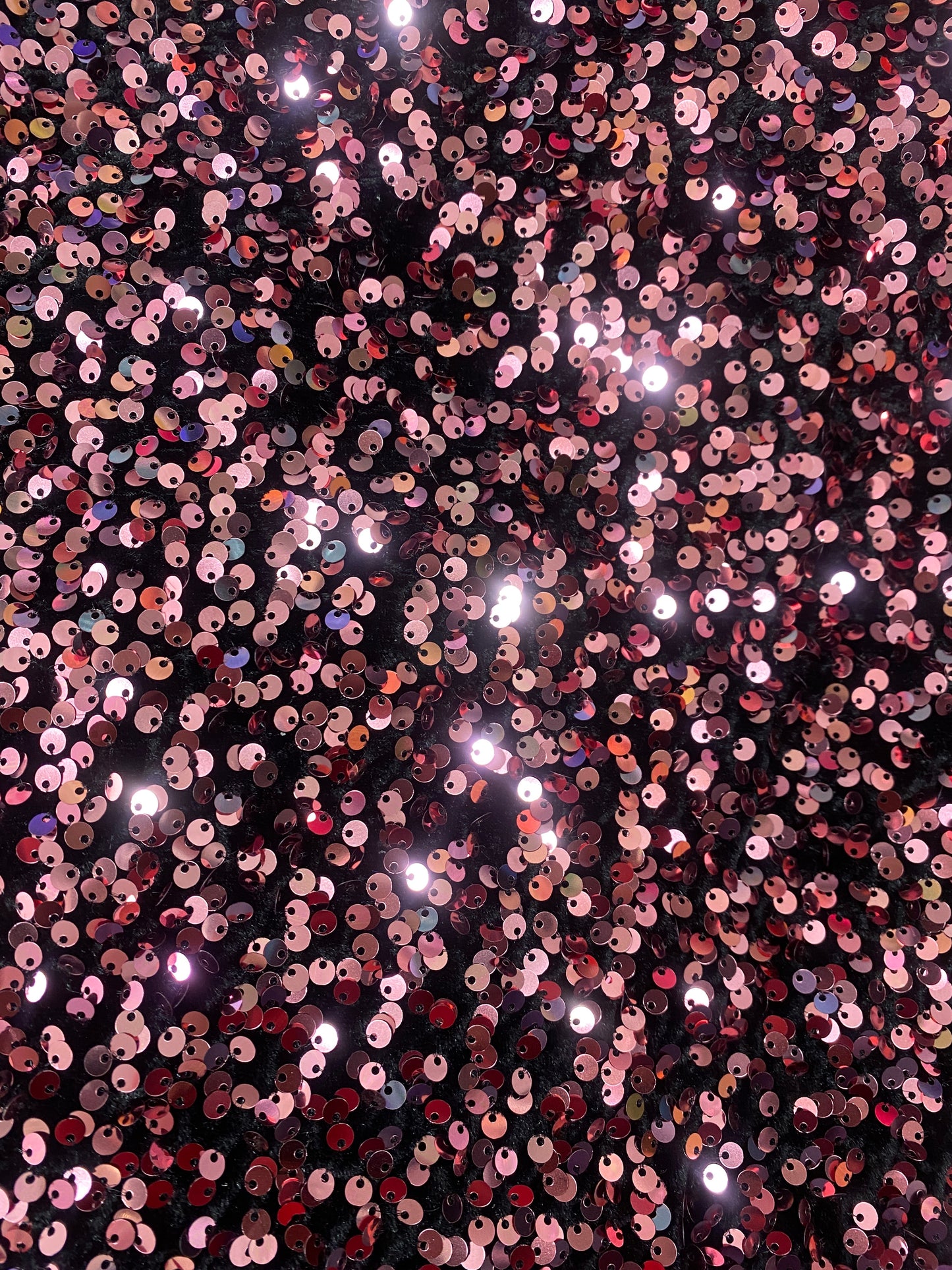 Black Pink Sequenced Velvet
