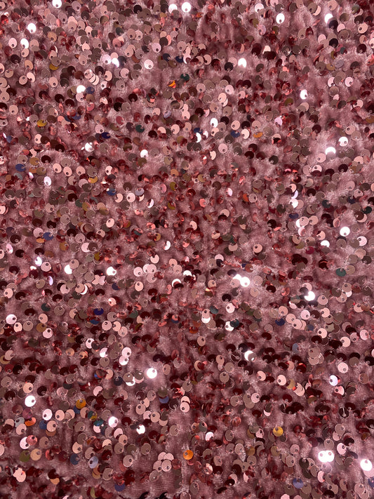 Pink Sequenced Velvet