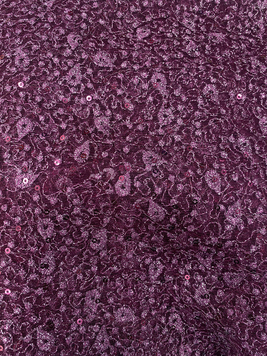 Purple Glitter lace