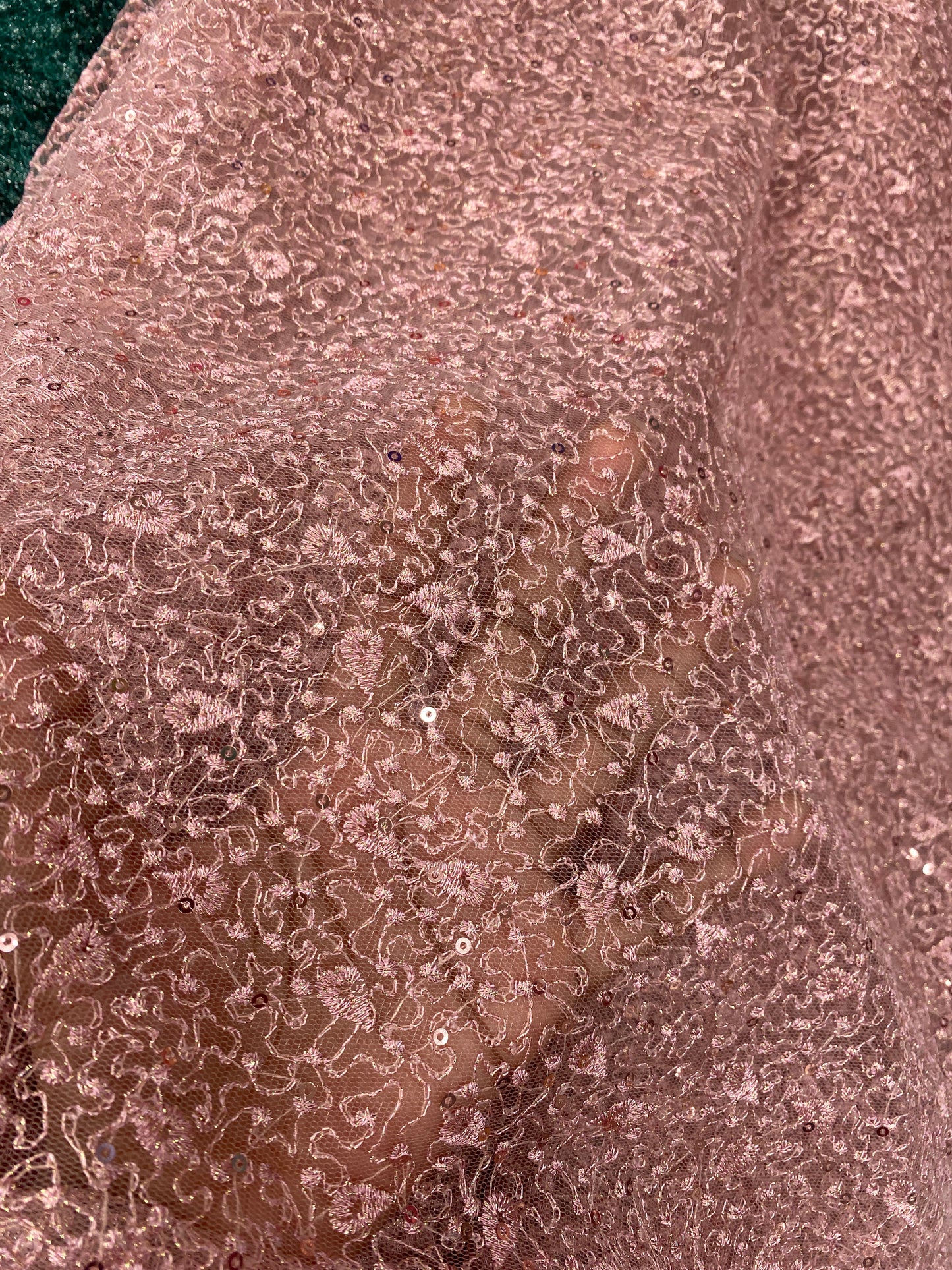 Pink Glitter Lace