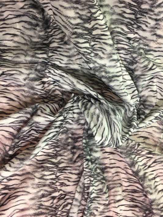Zebra Patterned Velvet