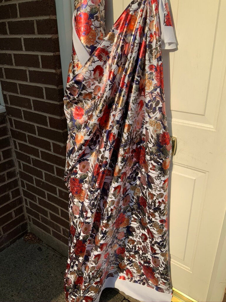 Foil Floral Scuba -Multicolour