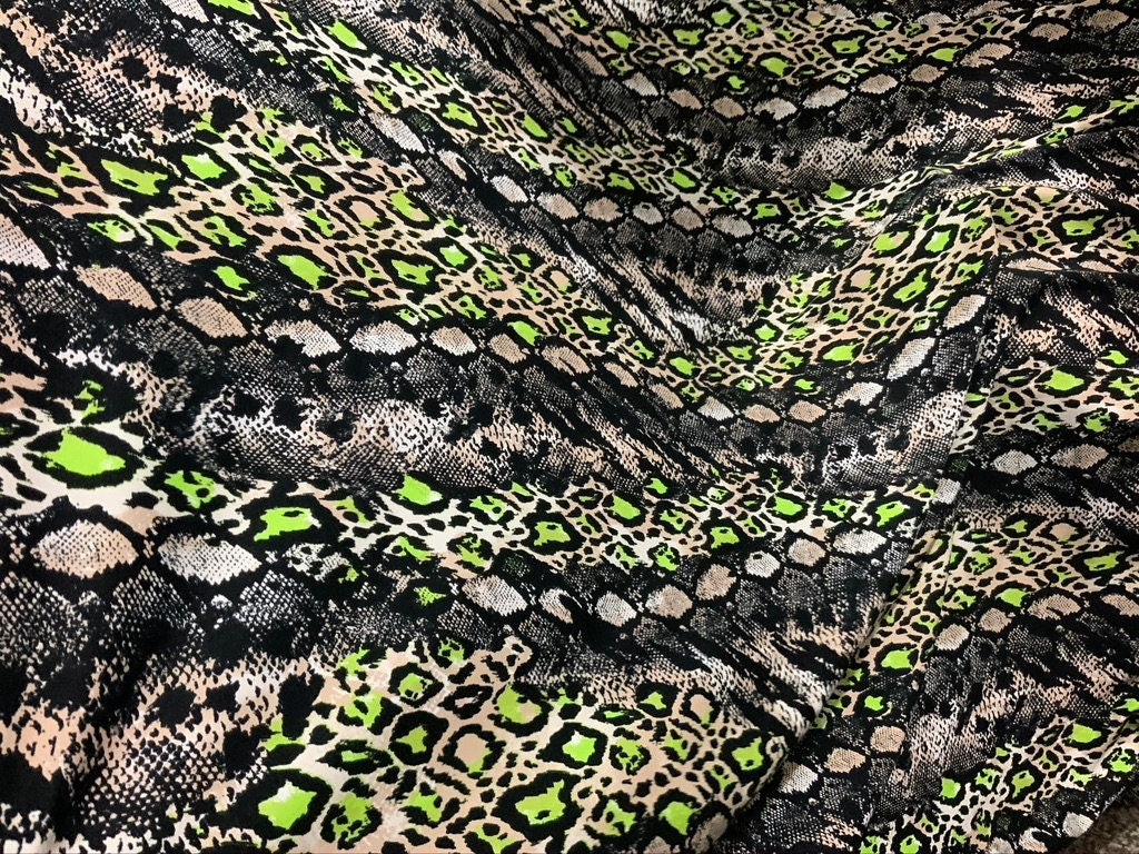 Neon Snakeskin Cotton Jersey
