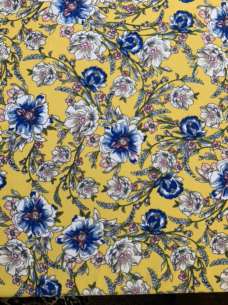 Multicolour Floral Scuba Crepe