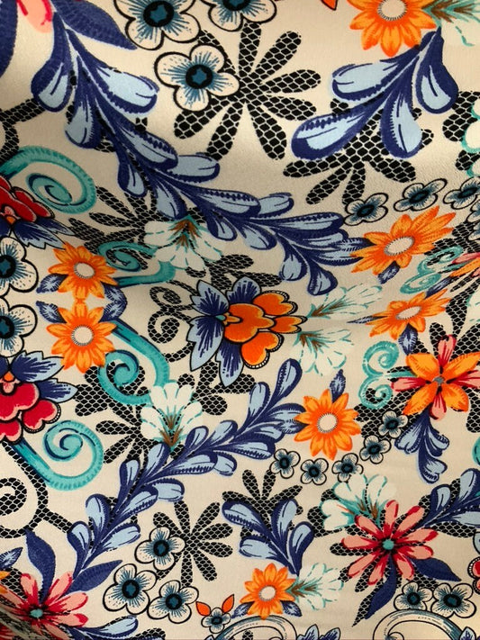 Multicolour Crepe Fabric