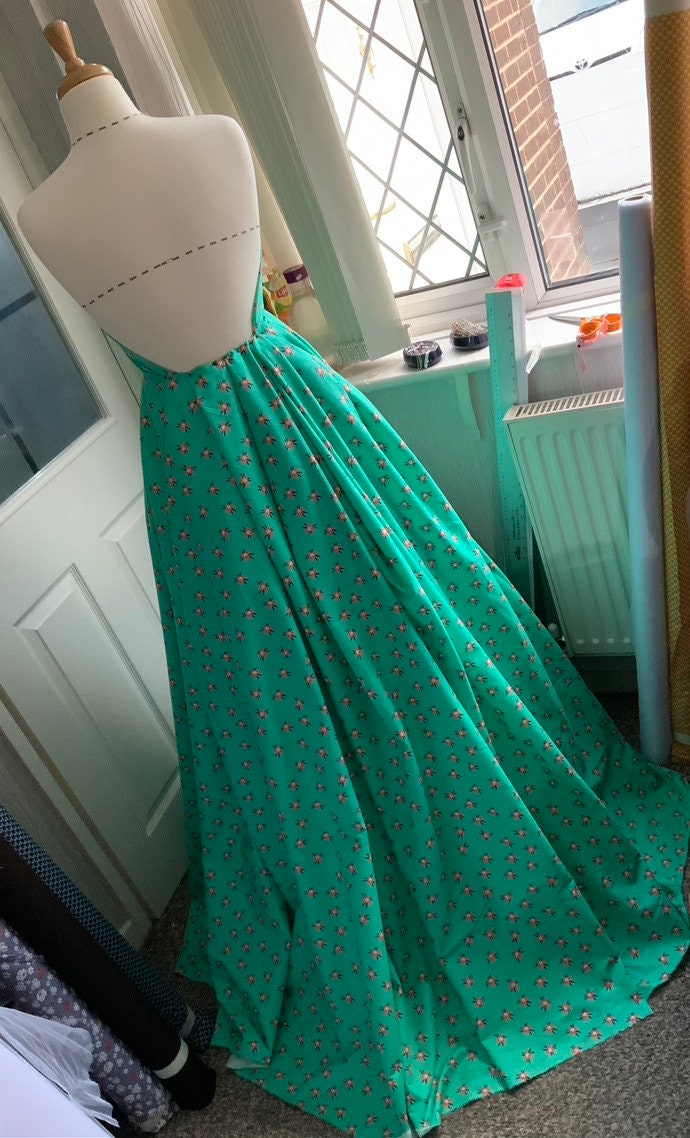 Turqouise Floral Cotton