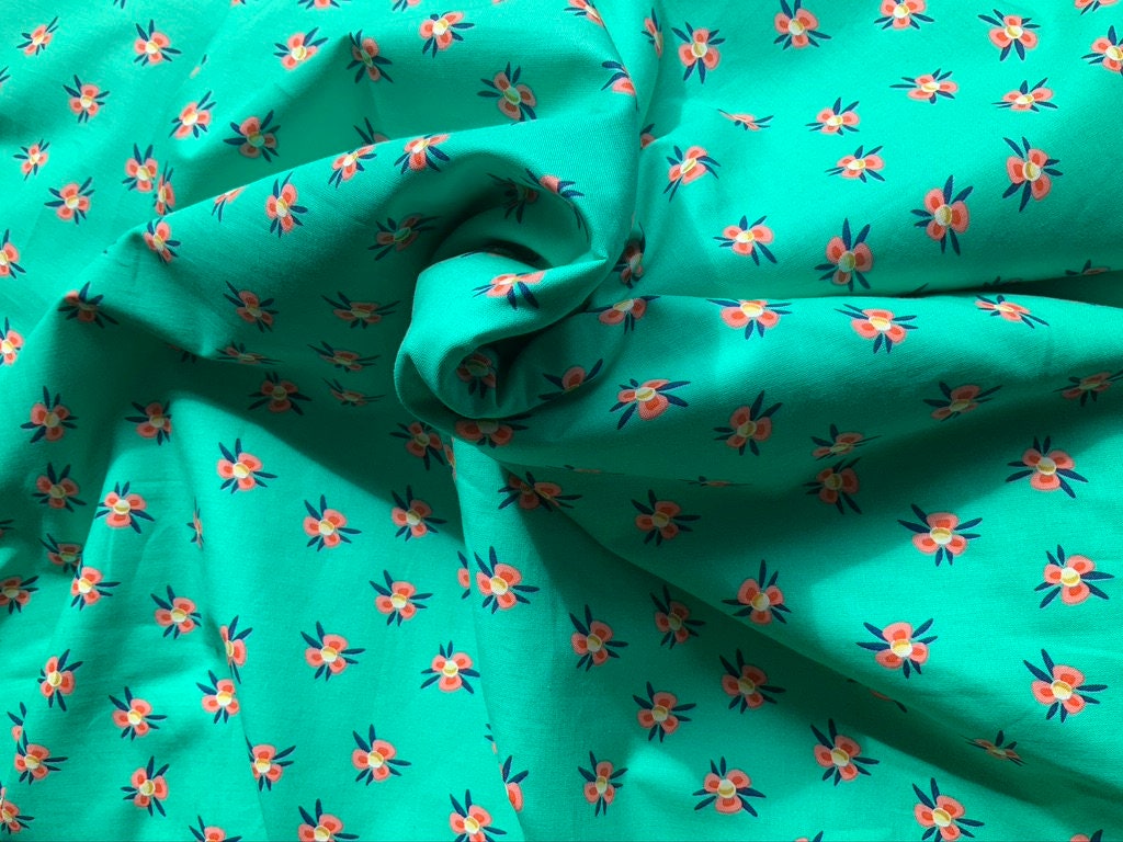 Turq Floral Cotton
