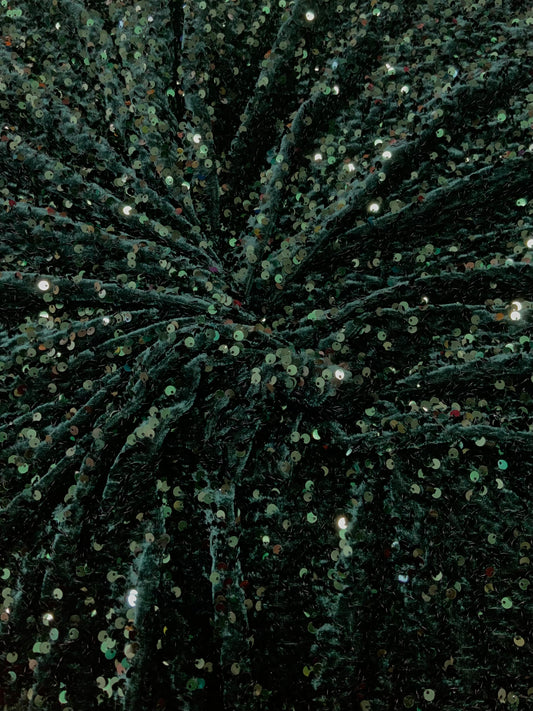 Green Sequenced Velvet