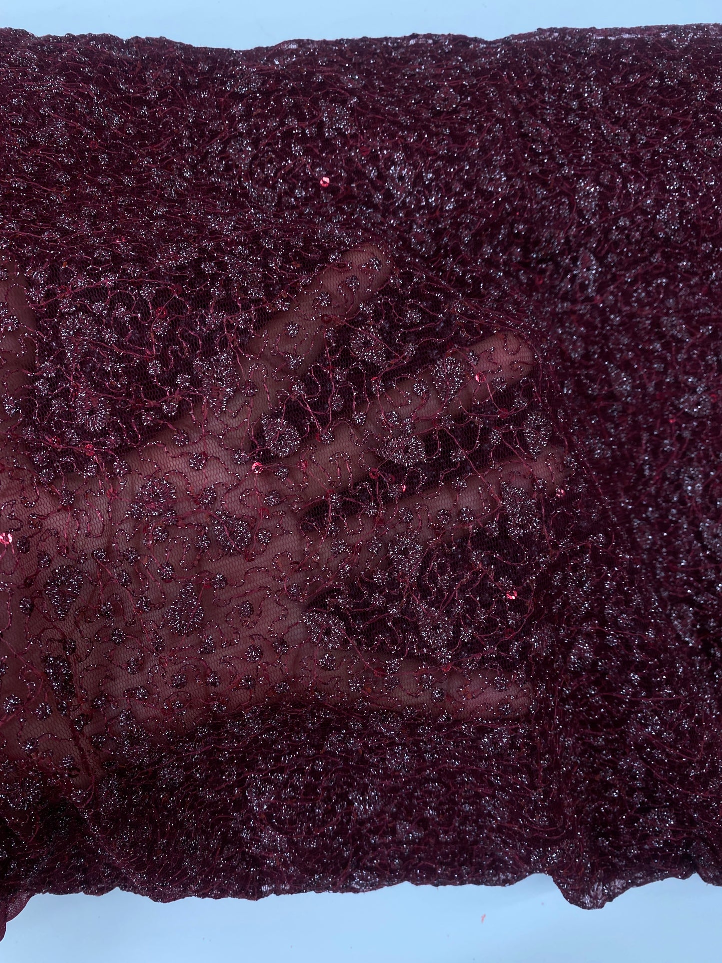 Wine Glitter Lace