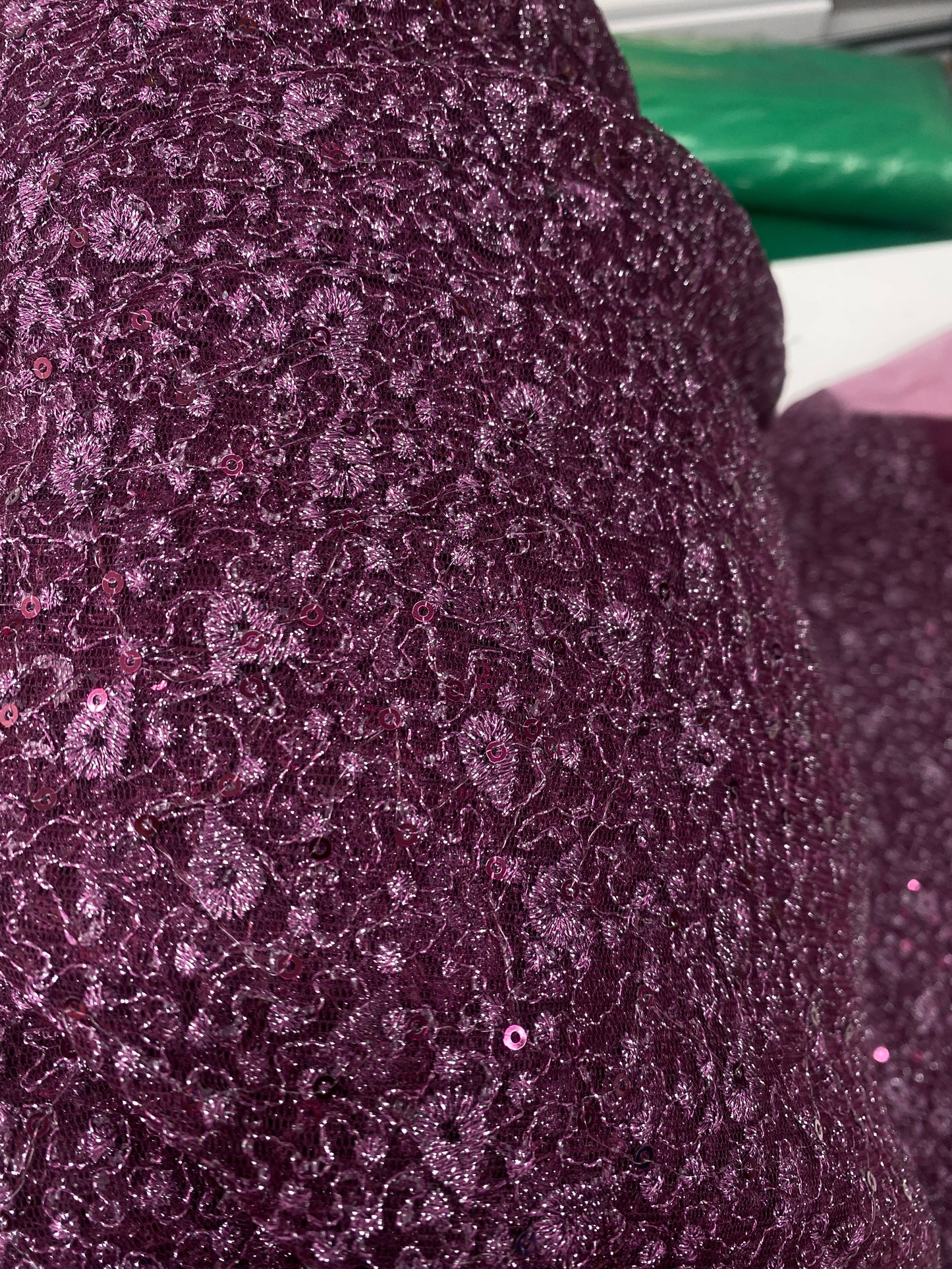 Purple Glitter lace