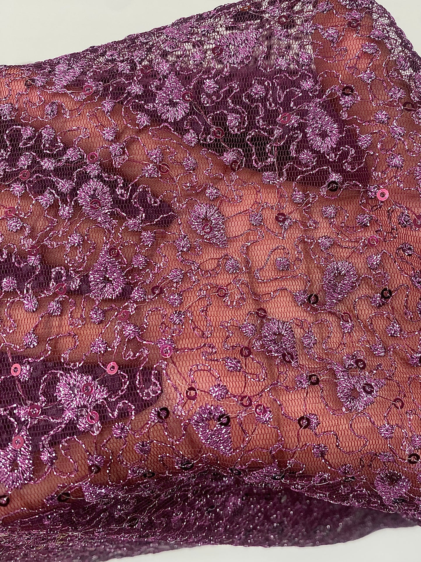 Purple Glitter lace