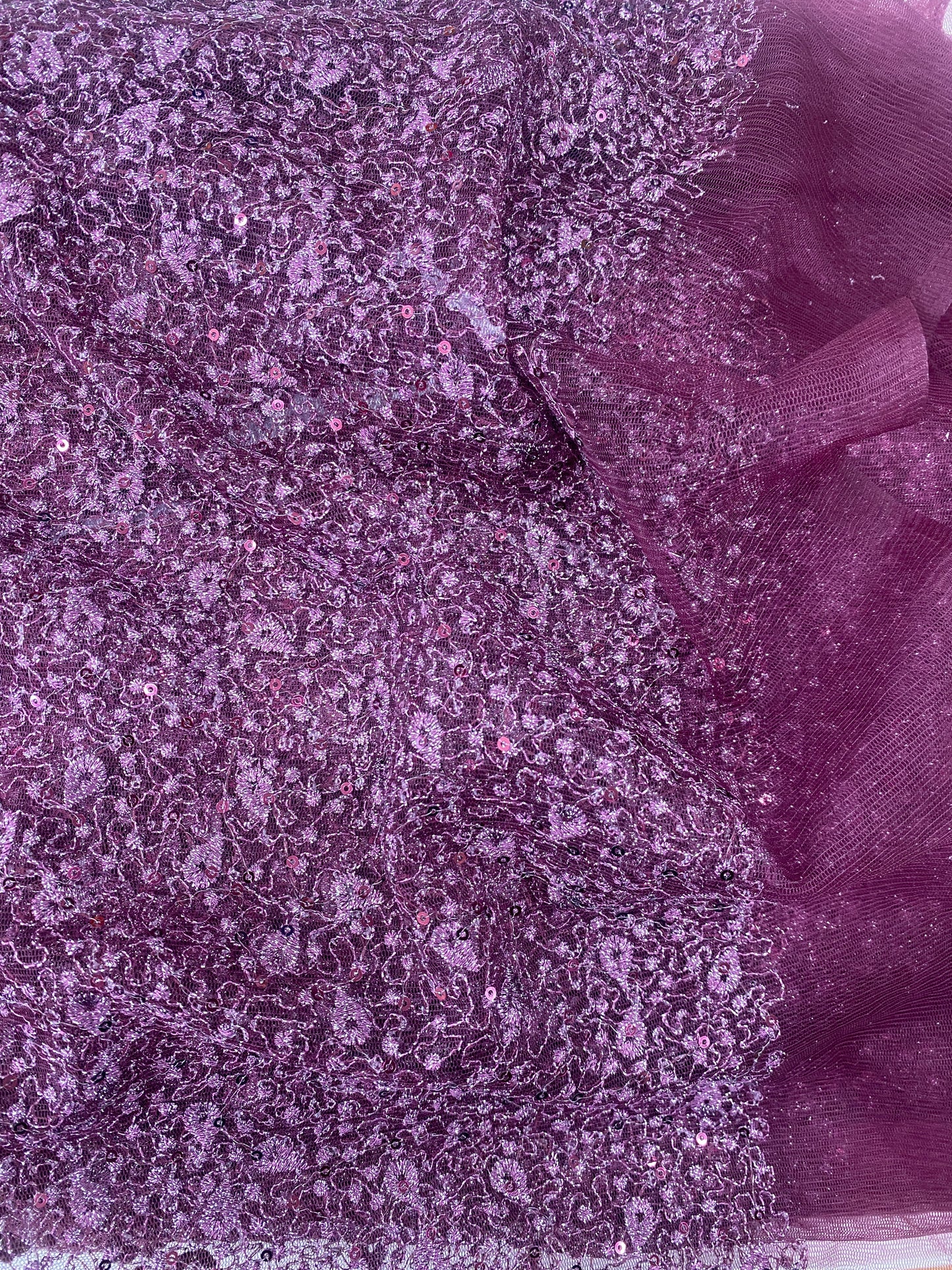 Purple Glitter lace