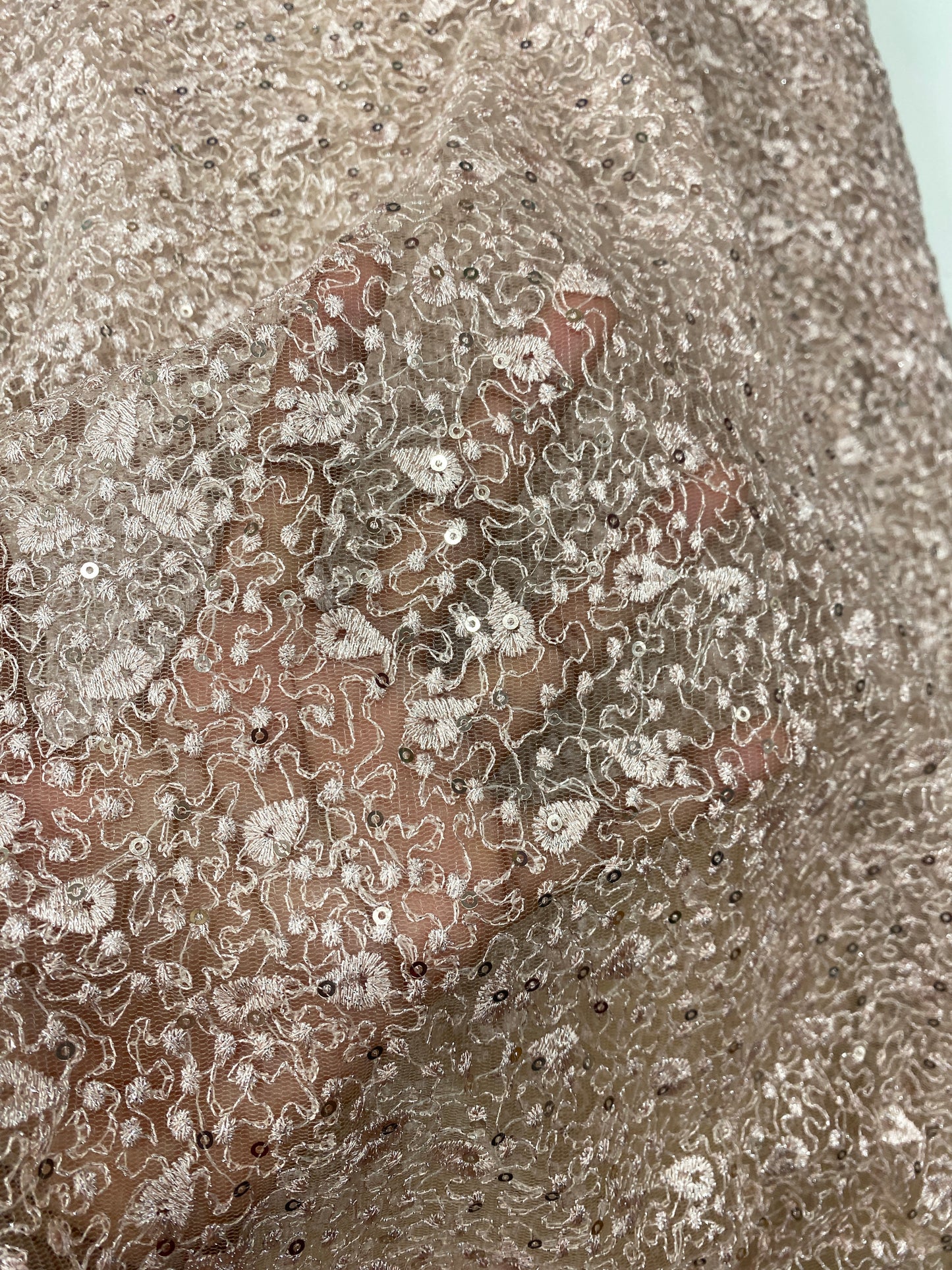 Peachy Glitter Lace