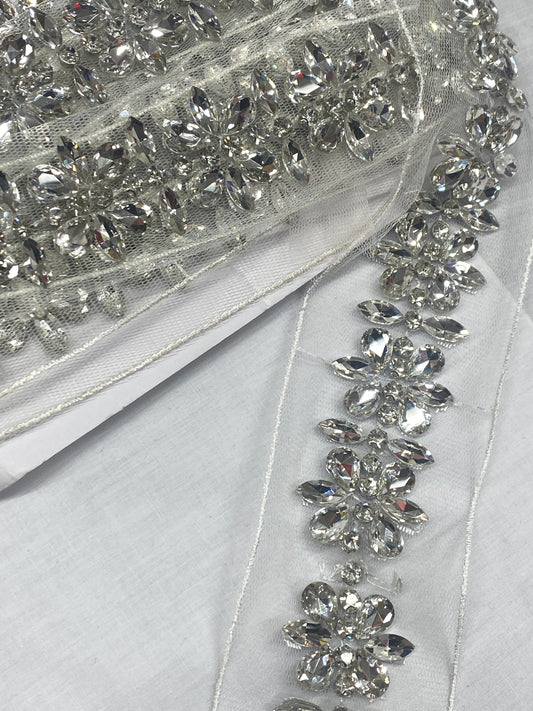 Floral Diamond Crystal Trimmings