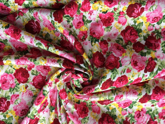 Rose Floral Cotton Fabric