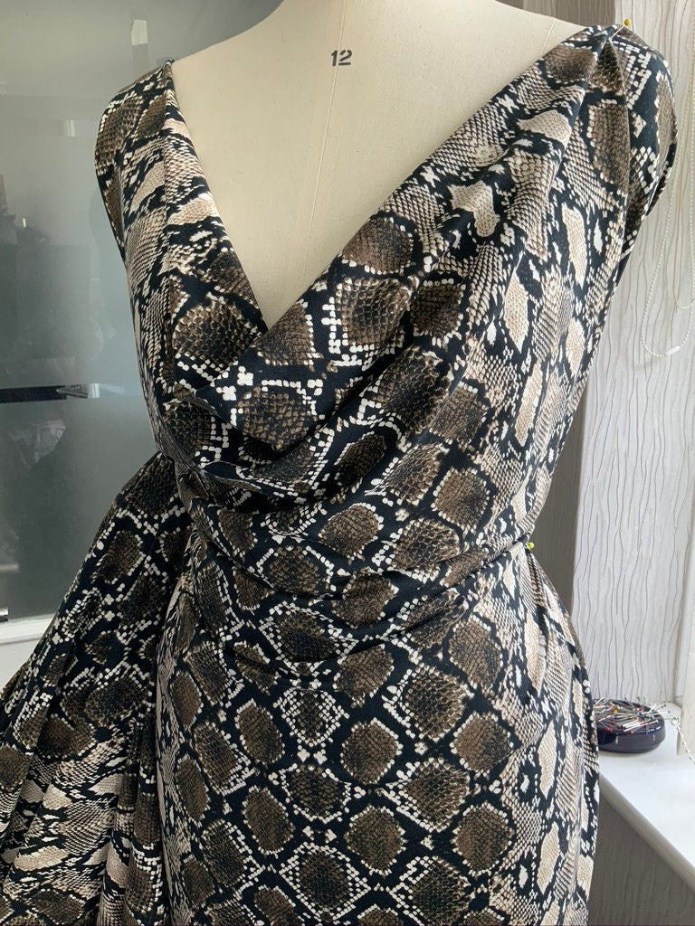 Snake Skin Cotton Jersey