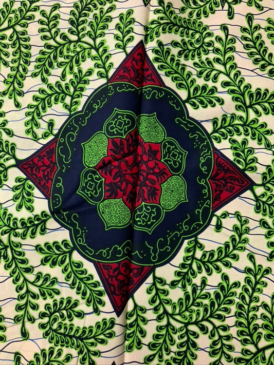 Higher Quality, Leafy African Fabric