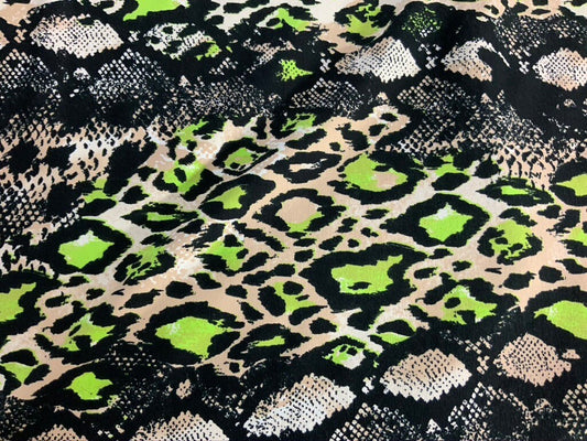 Neon Snakeskin Cotton Jersey