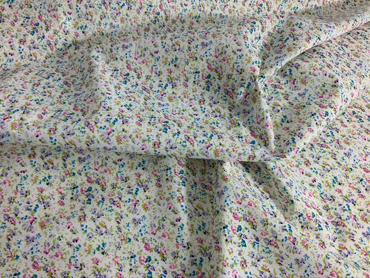 Beautiful Multicolour Floral Polycotton