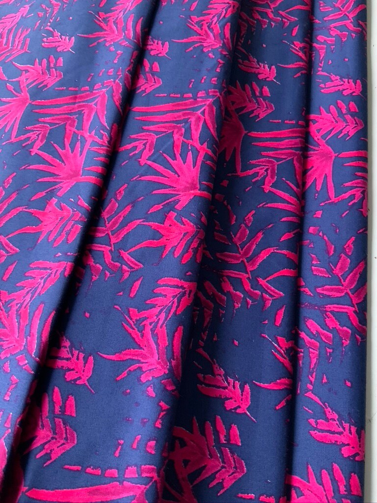 Vibrant Palm Leaves stretch cotton