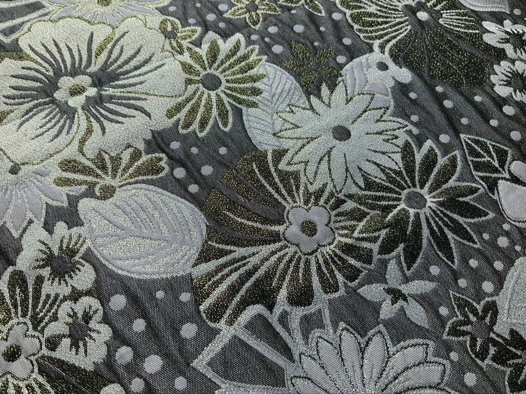 Green Metallic Brocade Fabric