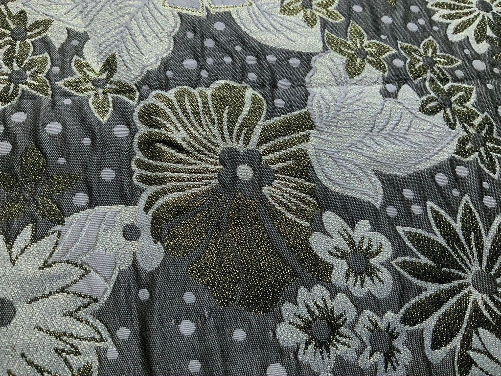 Green Metallic Brocade Fabric