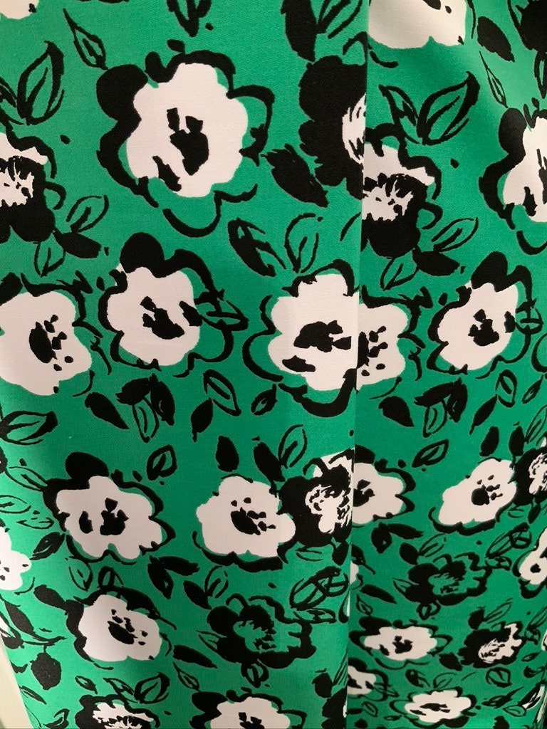 Emerald Green Floral Cotton Sateen
